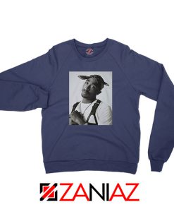 Tupac Black Bandana Best Navy Blue Sweatshirt