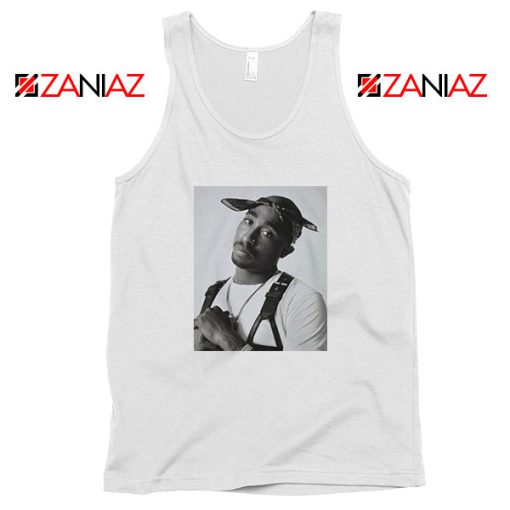 Tupac Black Bandana Best White Tank Top