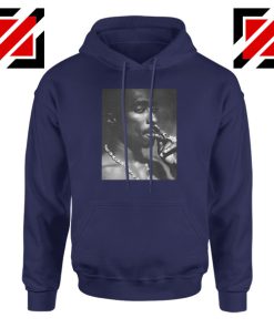 Tupac Shakur Smoke Best Navy Blue Hoodie