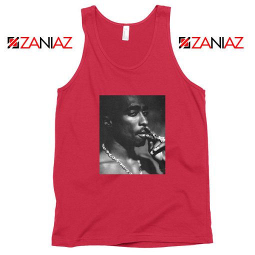 Tupac Shakur Smoke Best Red Tank Top