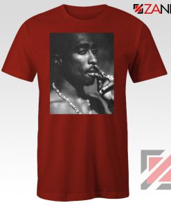 Tupac Shakur Smoke Best Red Tshirt