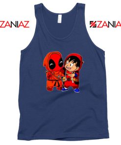 Baby Deadpool Son Goku New Navy Blue Tank Top