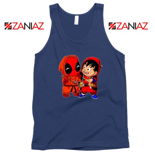 Baby Deadpool Son Goku New Navy Blue Tank Top