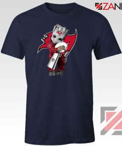 Baby Groot Tampa Bay Buccaneers Navy Blue Tshirt