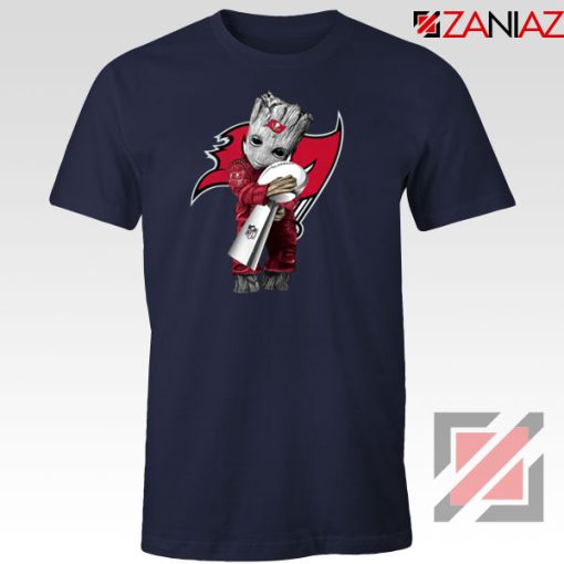 Baby Groot Tampa Bay Buccaneers Navy Blue Tshirt