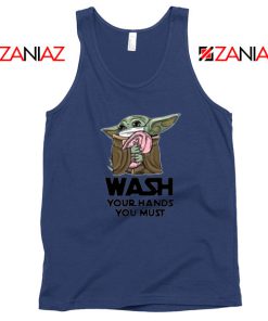 Baby Yoda Covid 19 Quotes Cheap Navy Blue Tank Top