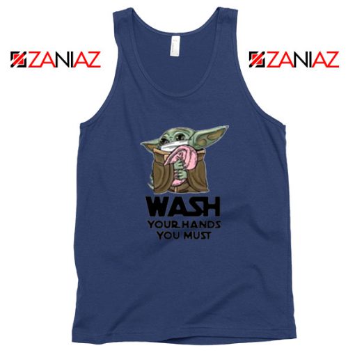 Baby Yoda Covid 19 Quotes Cheap Navy Blue Tank Top