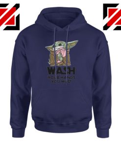 Baby Yoda Covid 19 Quotes New Navy Blue Hoodie