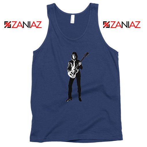 Ben Orr Guitar Rock Band Best Navy Blue Tank Top