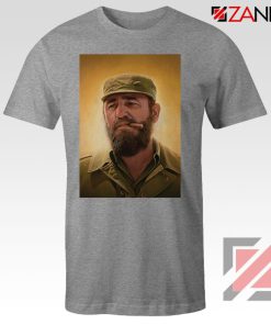 Fidel Castro Politician Cheap Grey Tshirt