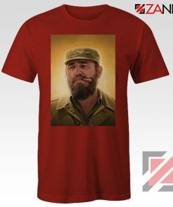 Fidel Castro Politician Cheap Red Tshirt