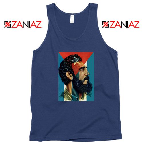 Fidel Castro Revolutionalist Navy Blue Tank Top