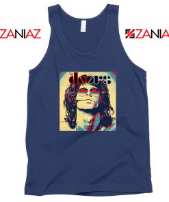 Jim Morrison American Poet Navy Blue Tank Top