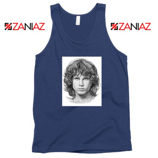 Jim Morrison Band The Doors Best Navy Blue Tank Top