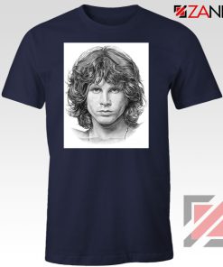 Jim Morrison Band The Doors Nice Navy Blue Tshirt