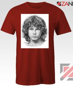 Jim Morrison Band The Doors Nice Red Tshirt