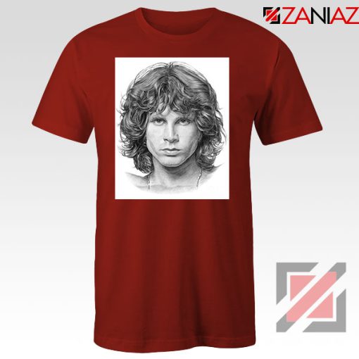 Jim Morrison Band The Doors Nice Red Tshirt