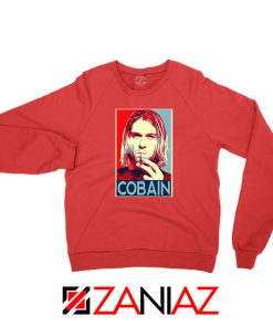 Kurt Cobain Legend Singer Nice Red Sweatshirt