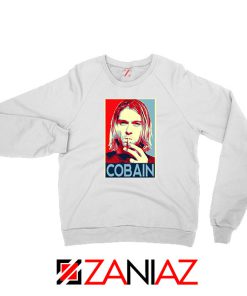 Kurt Cobain Legend Singer Nice White Sweatshirt