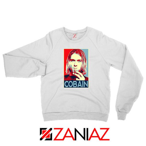 Kurt Cobain Legend Singer Nice White Sweatshirt