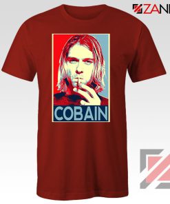 Kurt Cobain Singer Legend Red Tshirt