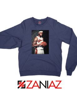 Lebron James Baseball Art Best Navy Blue Sweatshirt