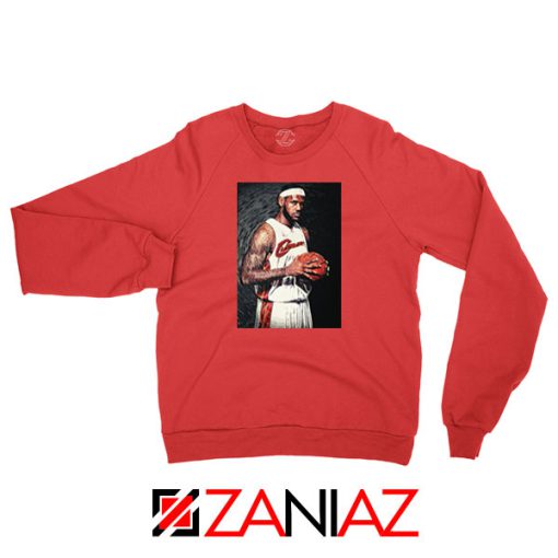 Lebron James Baseball Art Best Red Sweatshirt