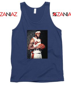 Lebron James Baseball Art New Navy Blue Tank Top