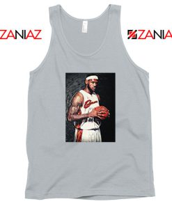 Lebron James Baseball Art New Sport Grey Tank Top