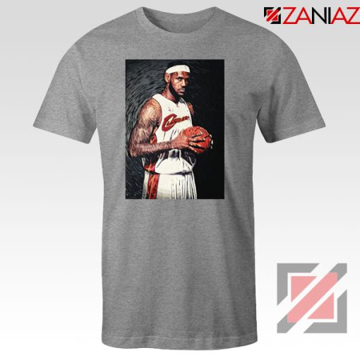 Lebron James Baseball Art Nice Sport Grey Tshirt