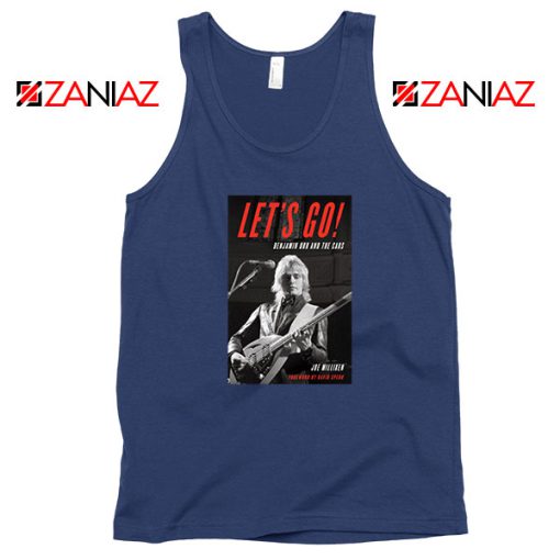 Lets Go Benjamin Orr The Cars Navy Blue Tank Top