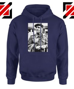 New Elvis Presley US Army Best Navy Blue Hoodie