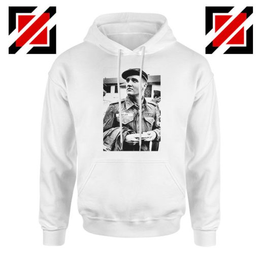 New Elvis Presley US Army Best White Hoodie