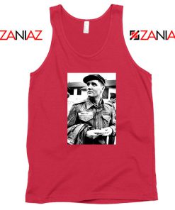 New Elvis Presley US Army Cheap Red Tank Top