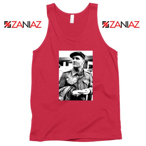 New Elvis Presley US Army Cheap Red Tank Top