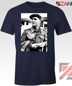 New Elvis Presley US Army Design Navy Blue Tshirt