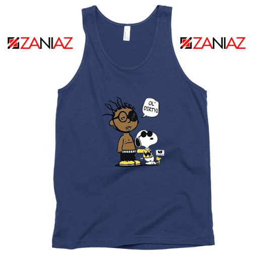 Ol Dirty Peanuts Cartoon Best Navy Blue Tank Top