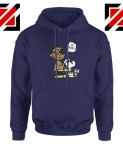 Ol Dirty Peanuts Cartoon Gift Navy Blue Hoodie