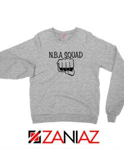 Shop NBA Squad Design New Sport Grey Sweatshirt