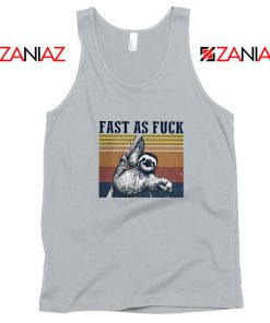 Sloth Fast As Fuck Funny Best Sport Grey Tank Top