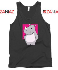 Team Building Rhino Mascot Black Tank Top