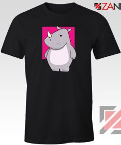 Team Building Rhino Mascot Black Tshirt