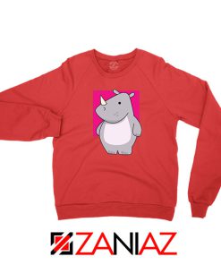 Team Building Rhino Mascot Red Sweatshirt