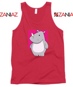 Team Building Rhino Mascot Red Tank Top