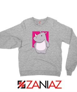 Team Building Rhino Mascot Sport Grey Sweatshirt