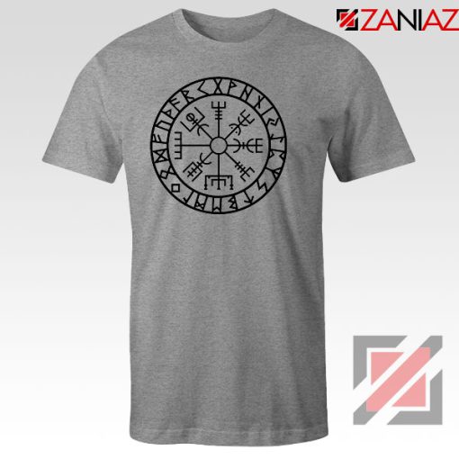 Vegvisir Compass Magical Stave Grey Tshirt