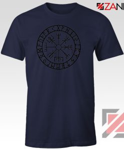 Vegvisir Compass Magical Stave Navy Blue Tshirt