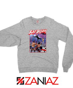 Bad Bunny Rapper Vintage WWE Grey Sweatshirt