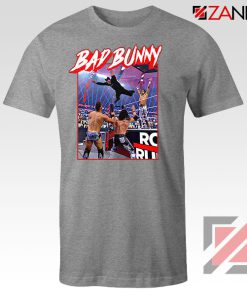 Bad Bunny Rapper Vintage WWE Grey Tshirt