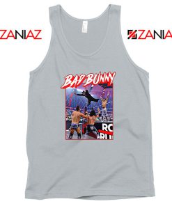 Bad Bunny Rapper WWE Grey Tank Top